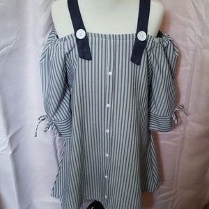 Hayden Girls boutique blue and white stripe dress